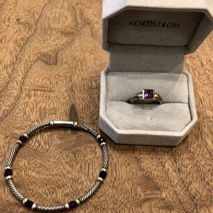 David Yurman Amethyst Bracelet and Ring